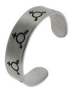 Gay Pride Pewter Bracelet - Transgender