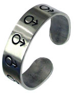 Gay Pride Pewter Bracelet - Mars