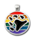 Gay Pride Jewellery Rainbow Bear Pendant