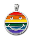 Gay Pride Jewellery RainbowSmiley Pendant