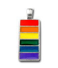 Gay Pride Jewellery Rainbow Tag Pendant