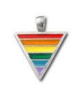 Gay Pride Jewellery Rainbow Triangle Pendant