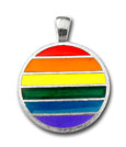Gay Pride Jewellery Rainbow Circle Pendant