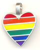 Gay Pride Rainbow Heart Pendant