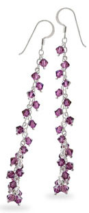 Silver earring swarovski ESH001