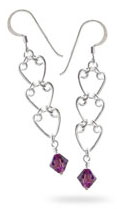 Silver earring swarovski ESH006